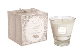 Tipperary Crystal White Christmas Filled Tumbler Candle
